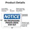 Signmission No Trespassing Private Drive Stay Out OSHA Notice Sign, Plastic, 14in W x 10in L, 2PK OS-2PACK-NS-P-1014-L-14963 - alternate 5